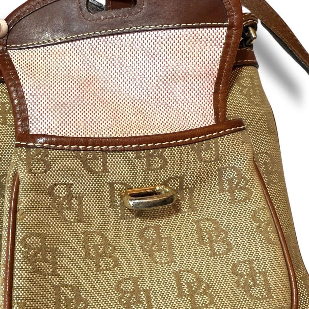 VTG Dooney and Bourke Y2K‎ Letter Carrier Signature Monogram Crossbody Bag Purse - Picture 9 of 15